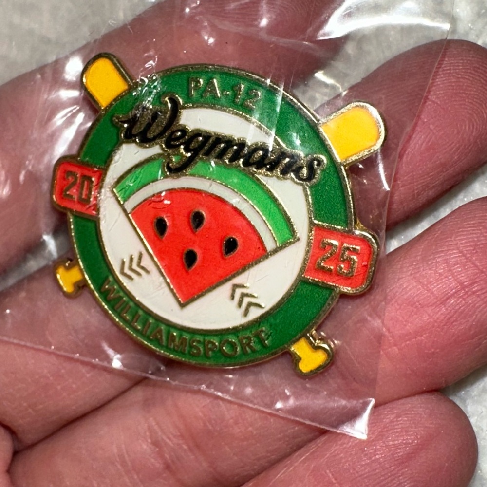 BRAND NEW. NWT. WILLIAMSPORT BASEBALL COLLECTORS WEGMANS PIN. 2025 MUST BUNDLE